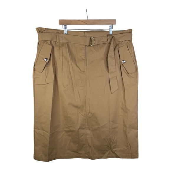 Worthington Dresses & Skirts - New Worthington Women's Camel Brown Midi Skirt Size 24W